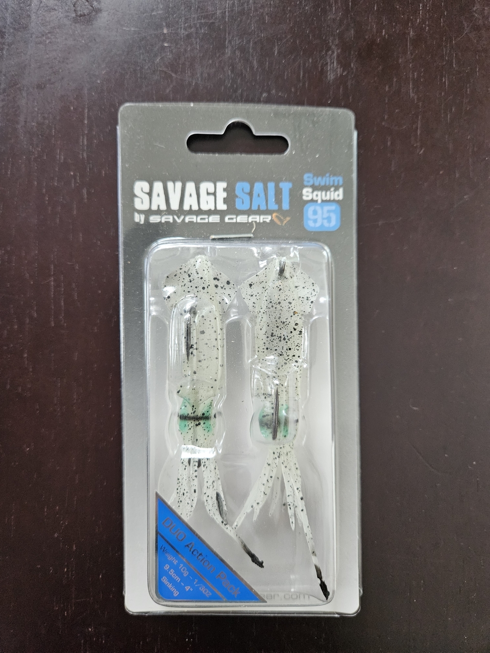 Savage Salt Swim Squid 95 - White with Black Flecks